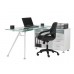 Glass Desk & Designer Mesh Chair