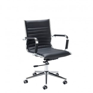 Bari Medium Back Faux Leather Office Chair