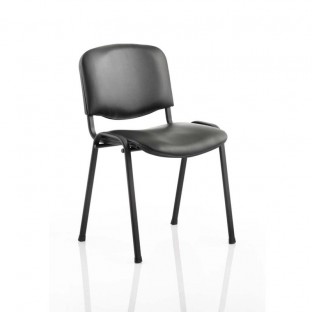 ISO Vinyl Stacking Chair Black Frame